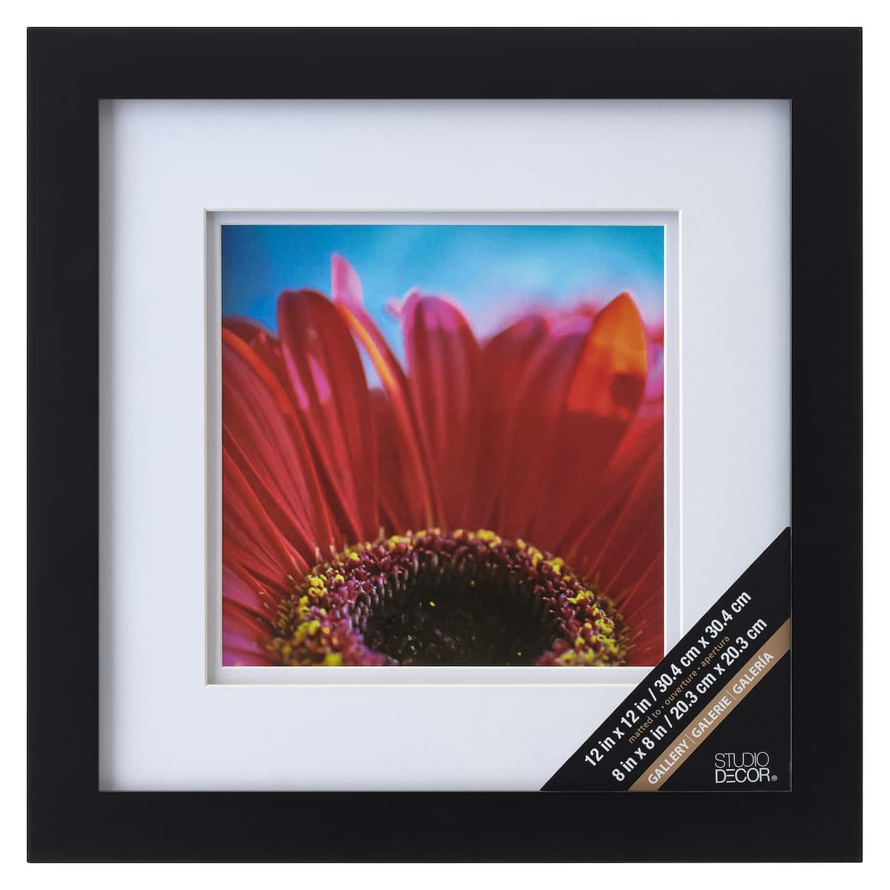 Gallery Black Square Wall Frame with Double Mat by Studio Décor®